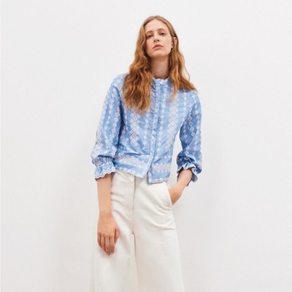 Zara Tops Zara Denim Shirt Poshmark